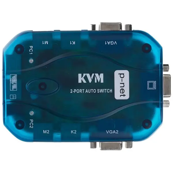 سوییچ دو پورت KVM پی نت مدل FJ-102 P-net FJ-102 2Port KVM Switch - 3