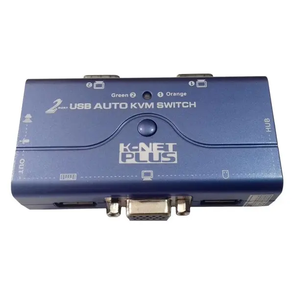 سوییچ KVM دو پورت USB کی نت پلاس مدل KPU622 KNETPLUS KPU622 Auto VGA KVM Switch 2port - 5