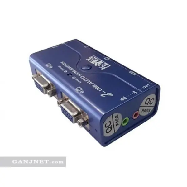 سوییچ KVM دو پورت USB کی نت پلاس مدل KPU622 KNETPLUS KPU622 Auto VGA KVM Switch 2port
