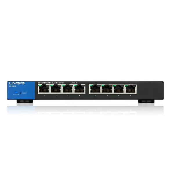 سوئیچ لینک سیس مدل LGS308-EU Linksys LGS308-EU 8-Port Gigabit Ethernet Smart Switch - 3