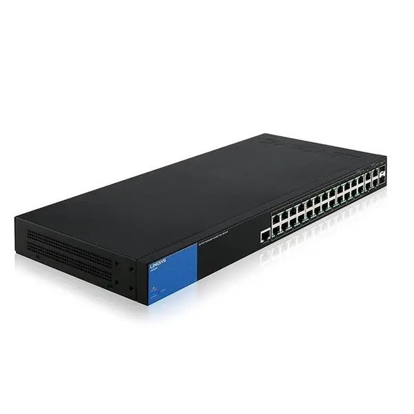 Linksys LGS528P 28-PORT MANAGED BUSINESS GIGABIT POE+ SWITCH - 2