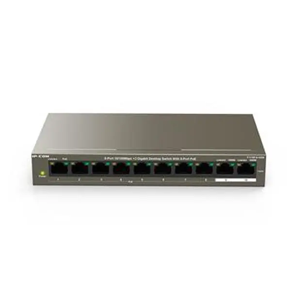 سوئیچ POE غیر مدیریتی با 8 پورت 10/100 دو پورت گیگابیت آی پی کام F1110P-8-102W IP-COM RAIDMAX - 5