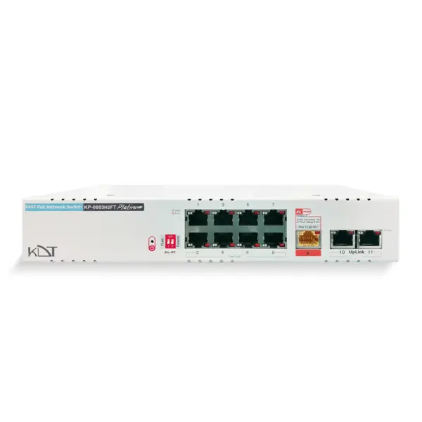 سوئیچ شبکه PoE کی دی تی مدل KP-0803H2FT