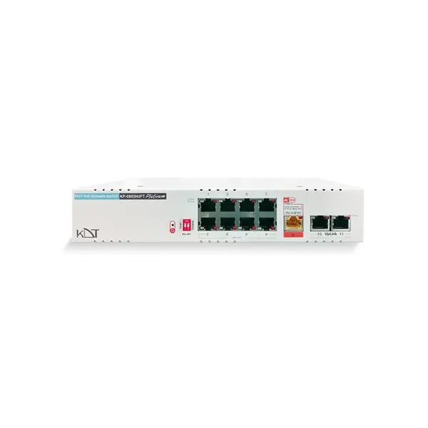 سوئیچ شبکه PoE کی دی تی مدل KP-0803H2FT