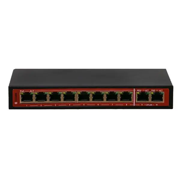 سوئیچ ۸ پورت گیگ PoE هوشمند ایزی گیگز SWU-1401-10GP easyGIGS