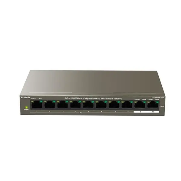 سوئیچ غیر مدیریتی POE تندا TEF1110P-8-102W Tenda - 5