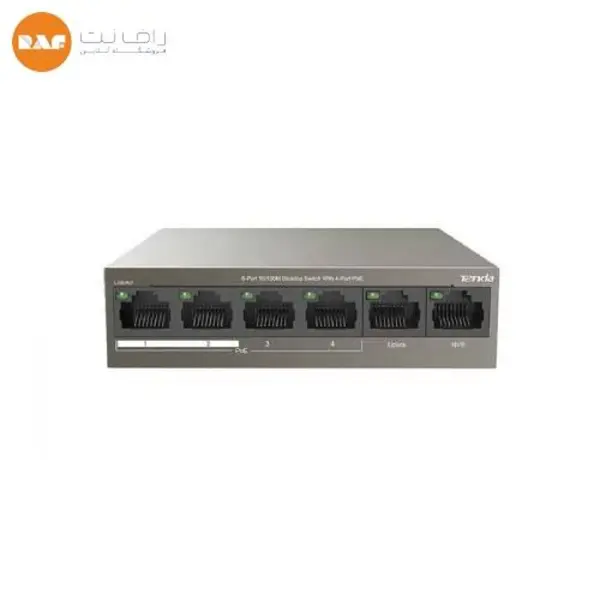 سوئیچ POE تندا Tenda TEF1106p با 4 پورت POE ظرفیت 63W - 2
