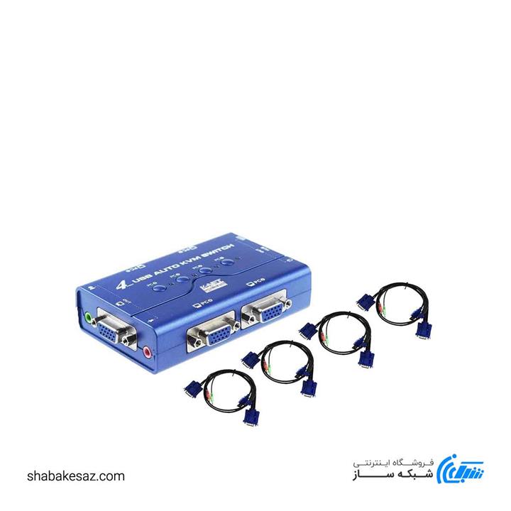 سوییچ VGA KVM چهار پورت USB کی نت پلاس مدلKPU624