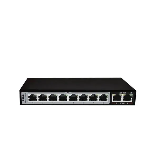 سوئیچ 10 پورت اترنت غیرمدیرتی 8 پورت PoE دی لینک DES-F1010P-E - 3