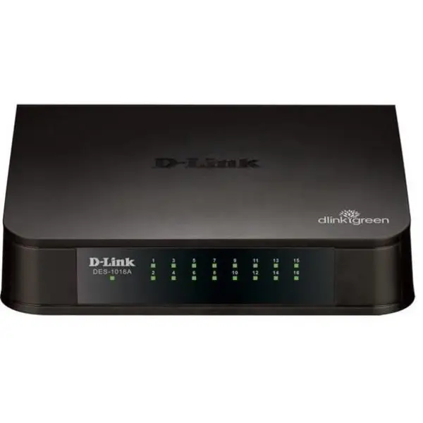 سوییچ 16 پورت غیر مدیریتی و مگابیتی دی-لینک مدل DES-1016A D-Link DES-1016A 16-Port Unmanaged 10/100Mbp/s Switch - 4