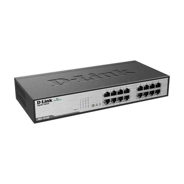 سوییچ 16 پورت گیگابیتی، غیر مدیریتی و دسکتاپ دی-لینک مدل DGS-1016D D-Link DGS-1016D 16-Port Gigabit Unmanaged Desktop Switch - 3