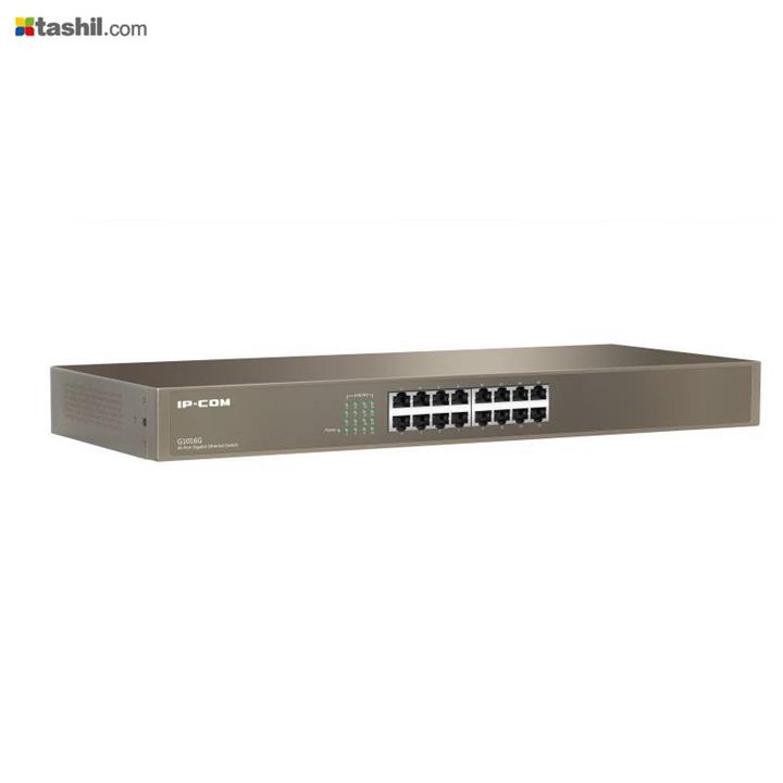 سوئیچ 16 پورت غیر مدیریتی رکمونت آی پی کام G1016G 16-Port Gigabit Unmanaged Rackmount Switch