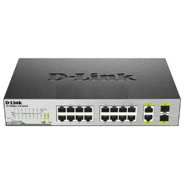 سوئیچ 18 پورت دی لینک مدل دی ایی اس 1018 ام پی D-Link DES-1018MP 18-Port Fast Ethernet PoE Switches with 2 Gigabit Uplink Ports - 4