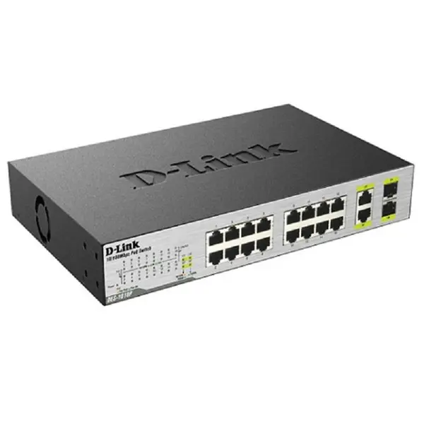 سوئیچ 18 پورت دی لینک مدل دی ایی اس 1018 ام پی D-Link DES-1018MP 18-Port Fast Ethernet PoE Switches with 2 Gigabit Uplink Ports - 2