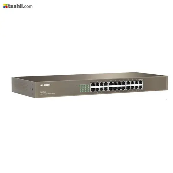 سوئیچ 24 پورت غیر مدیریتی رکمونت آی پی کام G1024G 16-Port Gigabit Unmanaged Rackmount Switch
