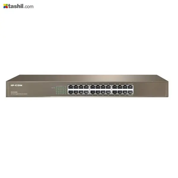 سوئیچ 24 پورت غیر مدیریتی رکمونت آی پی کام G1024G 16-Port Gigabit Unmanaged Rackmount Switch
