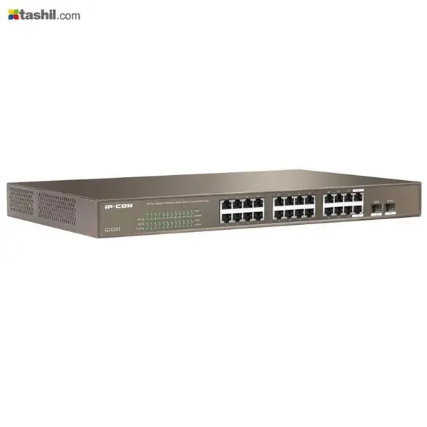 سوئیچ هوشمند 24 پورت گیگ دو پورت SFP کمبو آی پی کام IP-COM G2124T