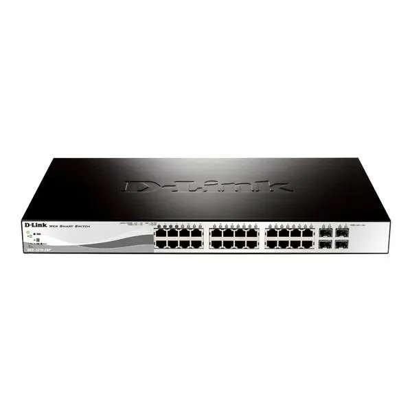 سوئیچ 28 پورت و اسمارت دی لینک دی جی اس 1210 28 پی D-Link DGS-1210-28P Web Smart 28 Port Managed Desktop Rack-Mountable Switch - 3