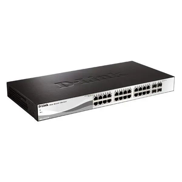 سوئیچ 28 پورت و اسمارت دی لینک دی جی اس 1210 28 پی D-Link DGS-1210-28P Web Smart 28 Port Managed Desktop Rack-Mountable Switch - 2