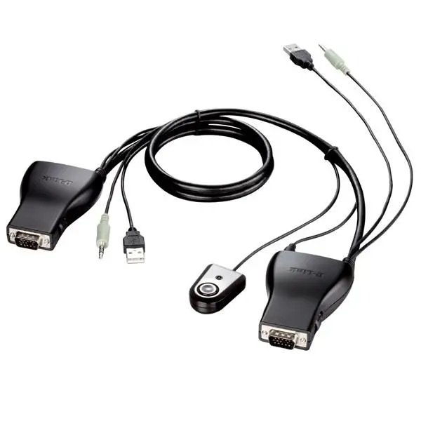 سوییچ 2 پورت USB KVM دی-لینک مدل KVM-222 با جک 3.5 میلی متری صدا D-Link KVM-222 2-Port USB KVM Switch with Audio Support - 4