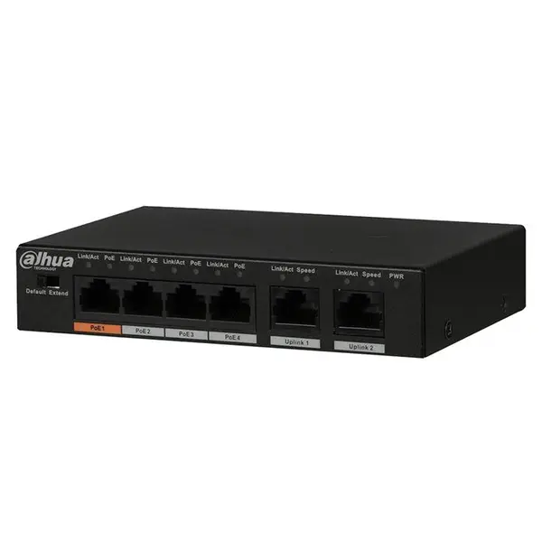 سوییچ شبکه 4 پورت داهوا مدل PFS3006-4ET-60 DAHUA PFS3006-4ET-60 4-Port Switch - 2