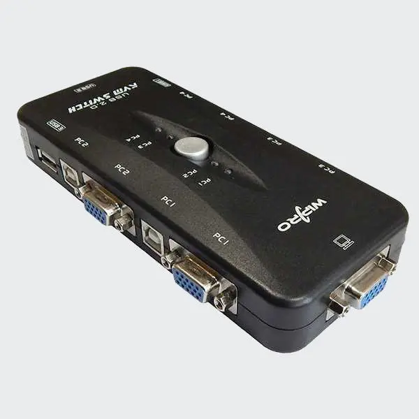 کی وی ام سوییچ 4 پورت V-net مدل Manual USB - 5