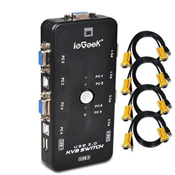 کی وی ام سوییچ 4 پورت V-net مدل Manual USB - 2