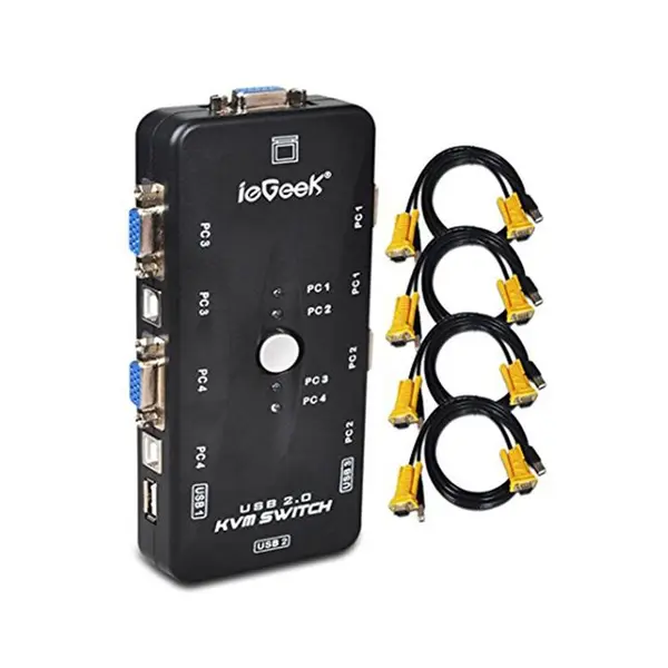 کی وی ام سوییچ 4 پورت V-net مدل Manual USB