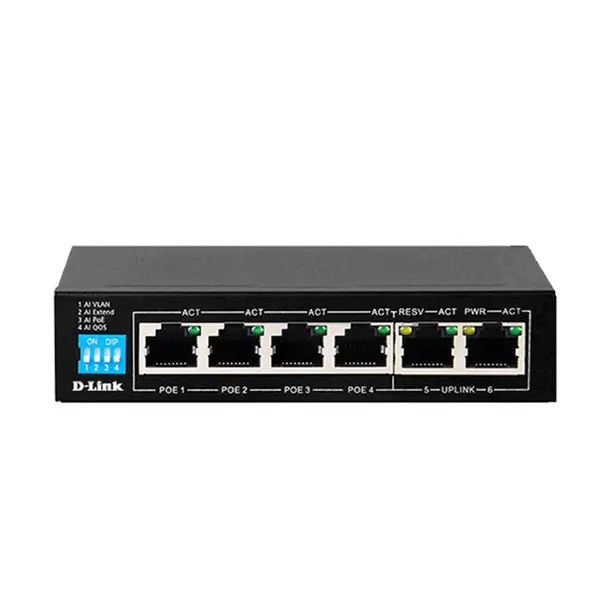 سوئیچ 6 پورت دی لینک DES-F1006P-E