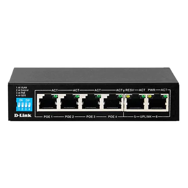 سوئیچ 6 پورت دی لینک DES-F1006P-E