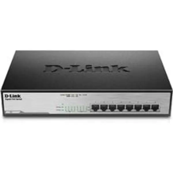 سوئیچ 8 پورت غیر مدیریتی دی لینک دی جی اس 1008 ام پی D-Link DGS-1008MP 8-Port Desktop Gigabit Max PoE Switch - 5