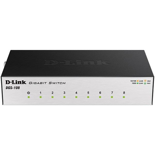 D-Link DGS-108 8-Port Gigabit Unmanaged Desktop Switch