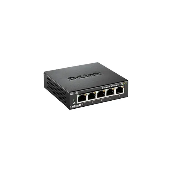 سوئیچ گیگابیتی D-Link مدل DGS-105 Switch: D-Link 5-Port Unmanaged DGS-105 - 2