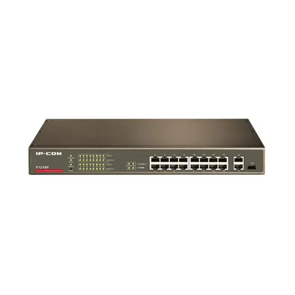 سوئیچ POE شانزده پورت هوشمند آی پی کام IP-COM F1218P