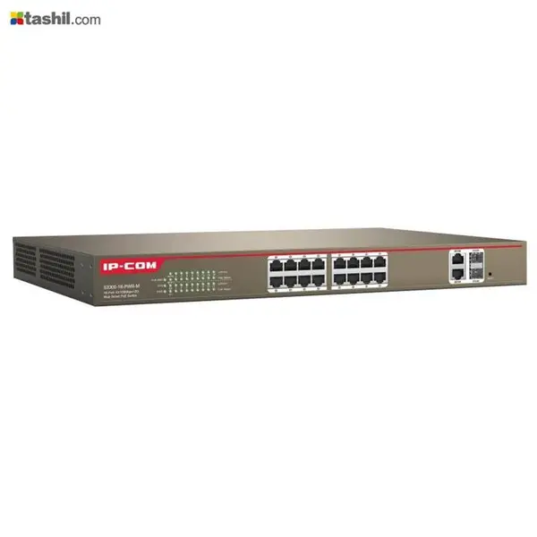 سوئیچ POE شانزده پورت هوشمند آی پی کام IP-COM F1218P