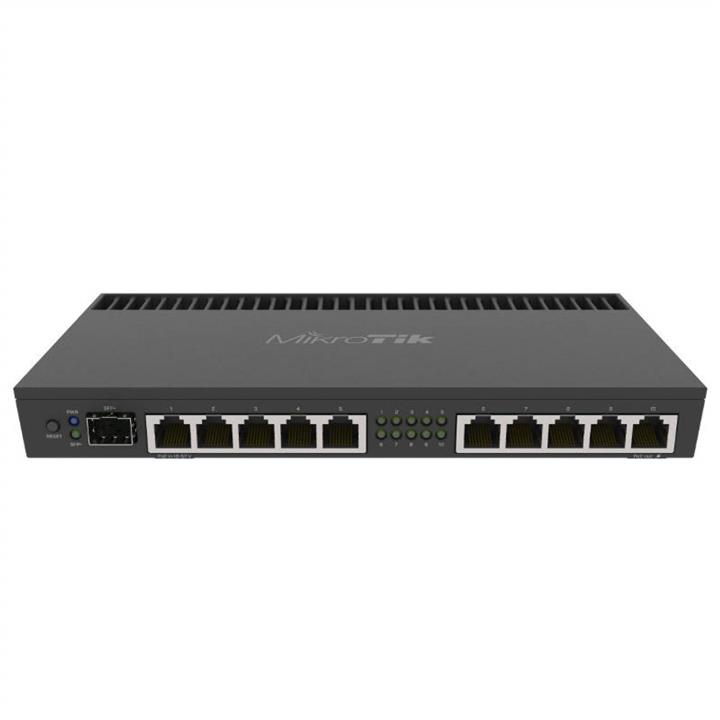 روتربرد رکمونت 10 پورت گیگ میکروتیک RB4011iGS+RM MikroTik RB4011 Ethernet 10-Port Gigabit Router (RB4011iGS+RM)