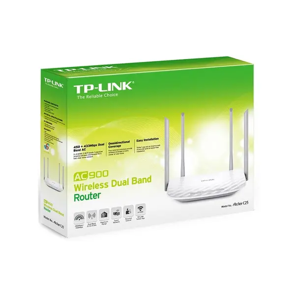روتر بی سیم تی پی لینک مدل آرچر سی 25 TP-LINK Archer C25 AC900 Wireless Router - 4