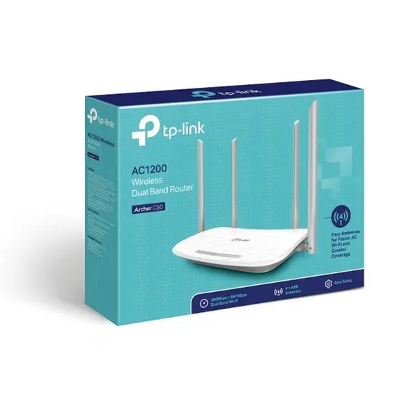 روتر وایرلس چهار پورت سری AC1200 دو باند تی پی لینک Archer C50 TP-LINK TP-Link Archer C50 Wireless Dual Band Router - 3