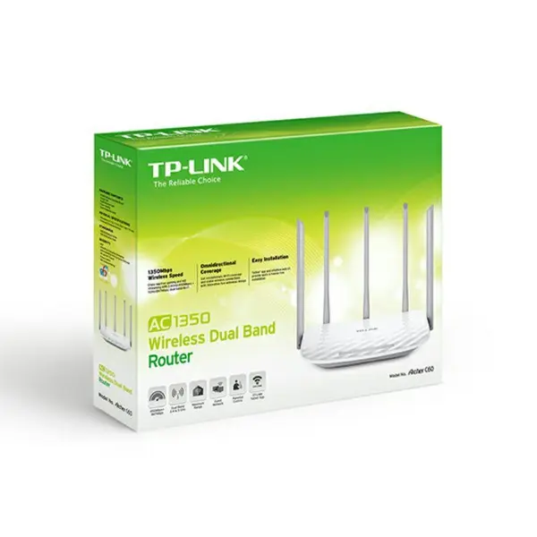 روتر بیسیم و دوباند AC1350 تی پی لینک مدل Archer C60 TP-Link Archer C60 AC1350 Wireless Dual Band Router - 3