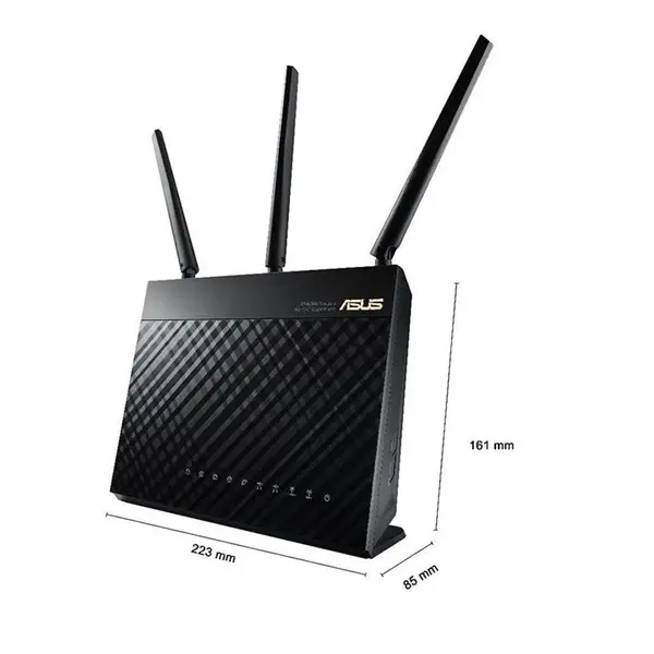 روتر بی سیم و دوبانده ایسوس مدل RT-AC68U Asus RT-AC68U Dual-Band Wireless-AC1900 Gigabit Router - 2
