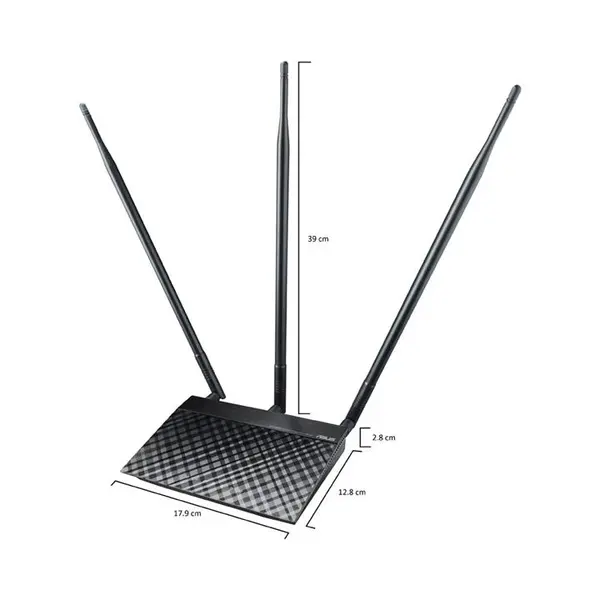 روتر، اکسس پوینت و تقویت کننده بی سیم ایسوس مدل RT-N14UHP Asus RT-N14UHP High Power Wireless-N300 3-in-1 Router - 2