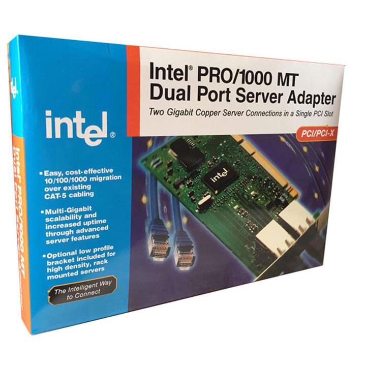 کارت شبکه گیگابیتی اینتل مدل پرو 1000 ام تی Intel PRO-1000 MT Dual Port (8492mt)