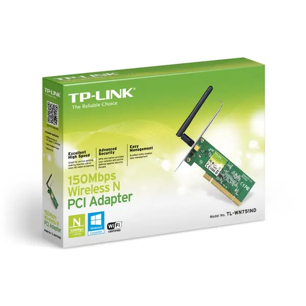 کارت شبکه بی سیم 150Mbps تی پی لینک مدل TL-WN751ND TP-LINK TL-WN751ND 150Mbps Wireless N PCI Adapter - 4
