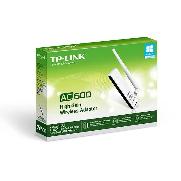 کارت شبکه دوبانده بی سیم تی پی-لینک مدل Archer T2UH TP-LINK Archer T2UH High Gain Wireless Dual Band USB Adapter - 2