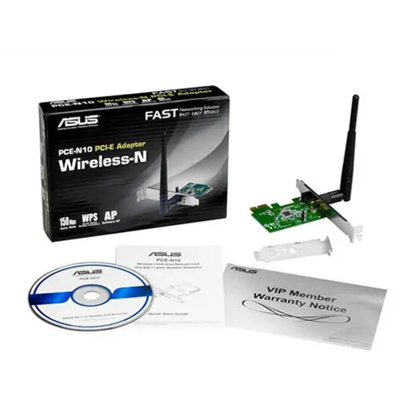 کارت شبکه بی سیم و PCI Express ایسوس مدل PCE-N10 Asus PCE-N10 Wireless-N150 PCI Express Adapter - 2
