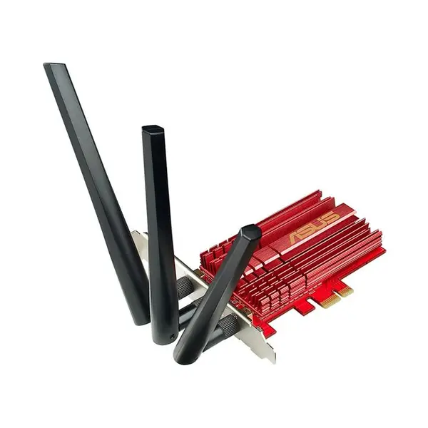 کارت شبکه بی سیم، دو بانده و PCI Express ایسوس مدل PCE-AC68 Asus PCE-AC68 802.11ac Dual-band Wireless-AC1900 PCI-E Adapter - 2