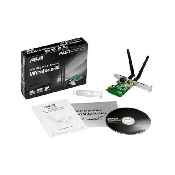 کارت شبکه PCI Express بی سیم N300 ایسوس مدل PCE-N15 Asus PCE-N15 Wireless N300 PCI Express Network Adapter - 2
