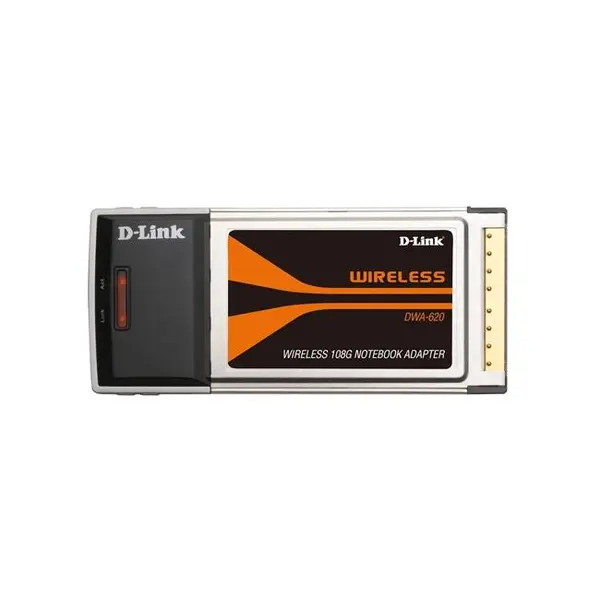 کارت شبکه PCMCIA و بی سیم دی-لینک مدل DWA-620 D-Link DWA-620 PCMCIA Wireless 108G Notebook Adapter