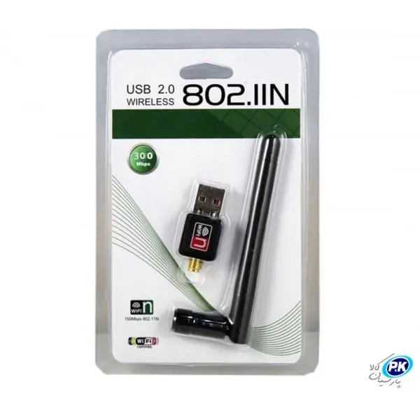کارت شبکه وایرلس آنتن دار P-NET 300Mbps - 2