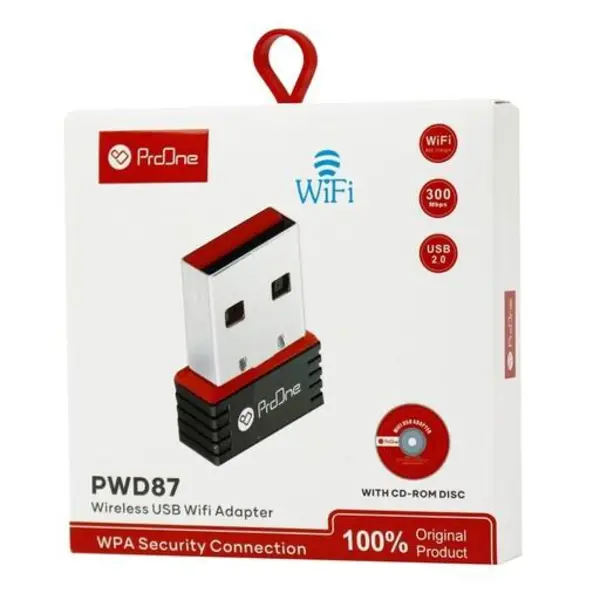 کارت شبکه بی سیم وای فای دار کارت شبکه بی سیم ProOne PWD87 300Mbps